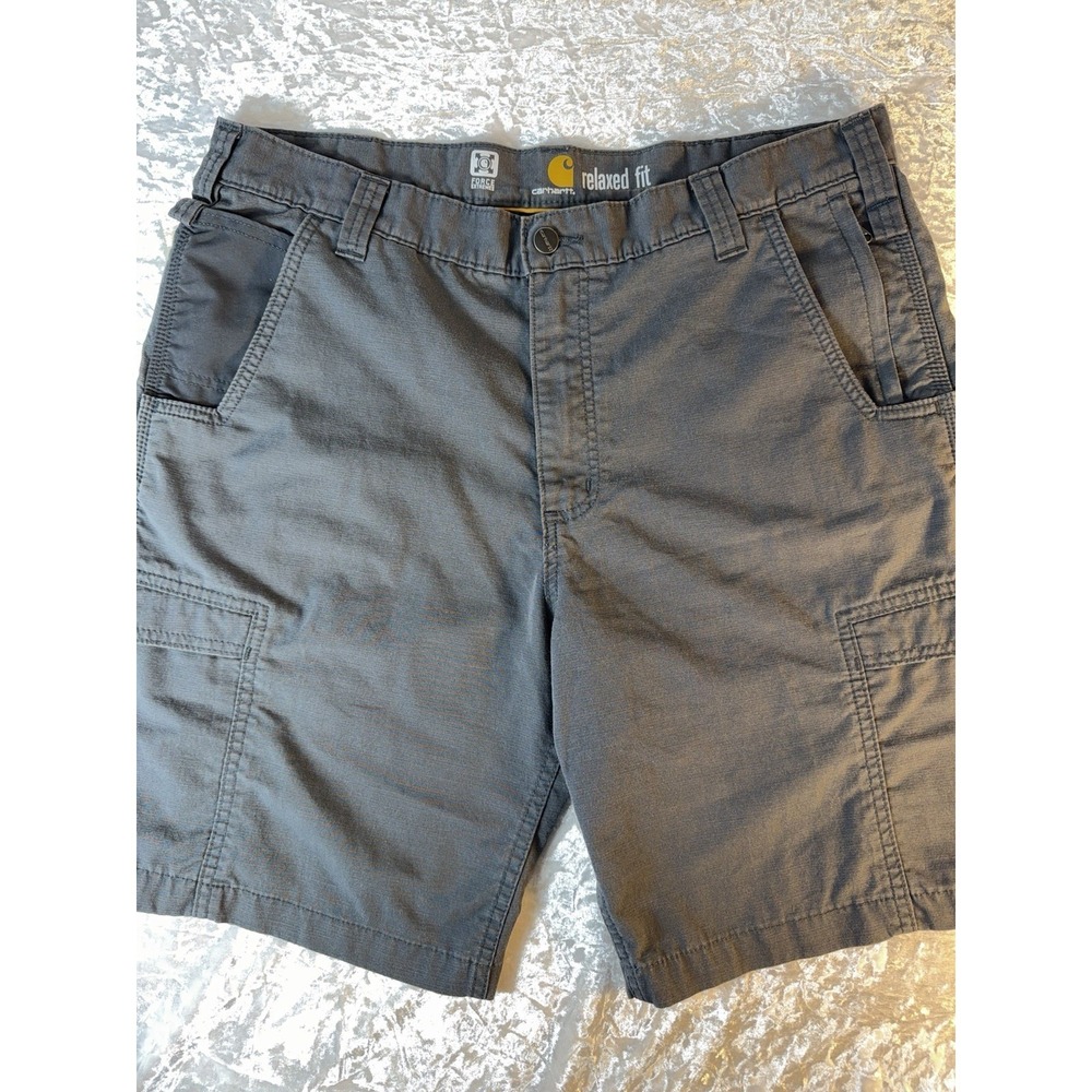 Carhartt Force Extremes Cargo Shorts Men 38 Black Relaxed Fit Work Utility